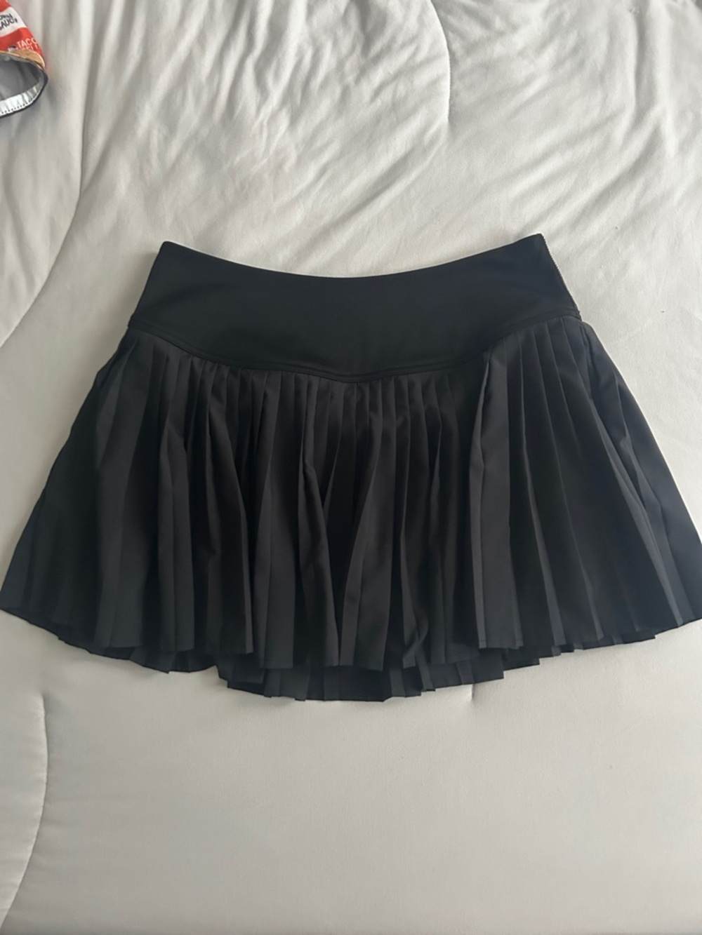 Black Pleated Mini Skort